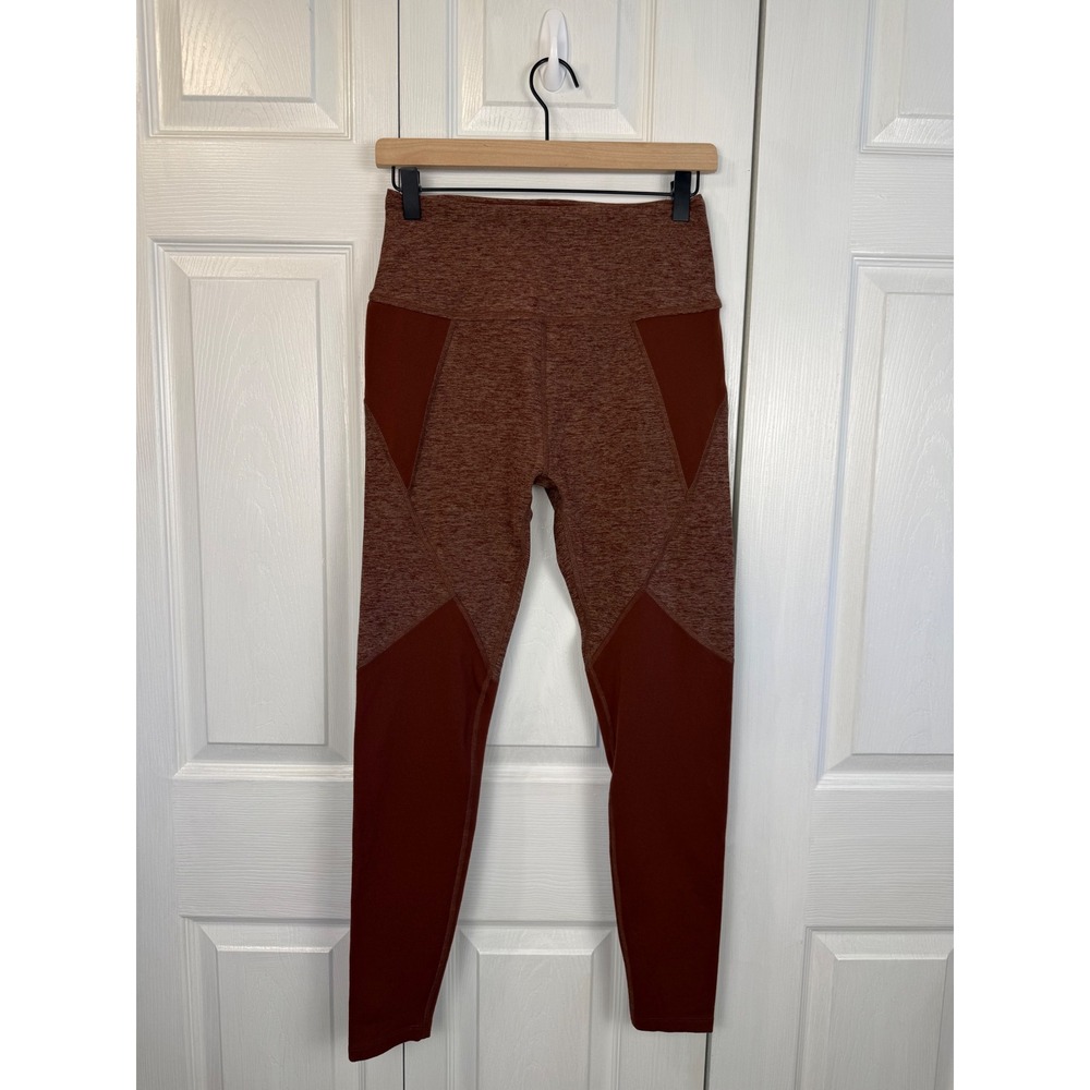 Beyond Yoga Spacedye Paneled High Waisted Yoga Leggings XL Brown Copper